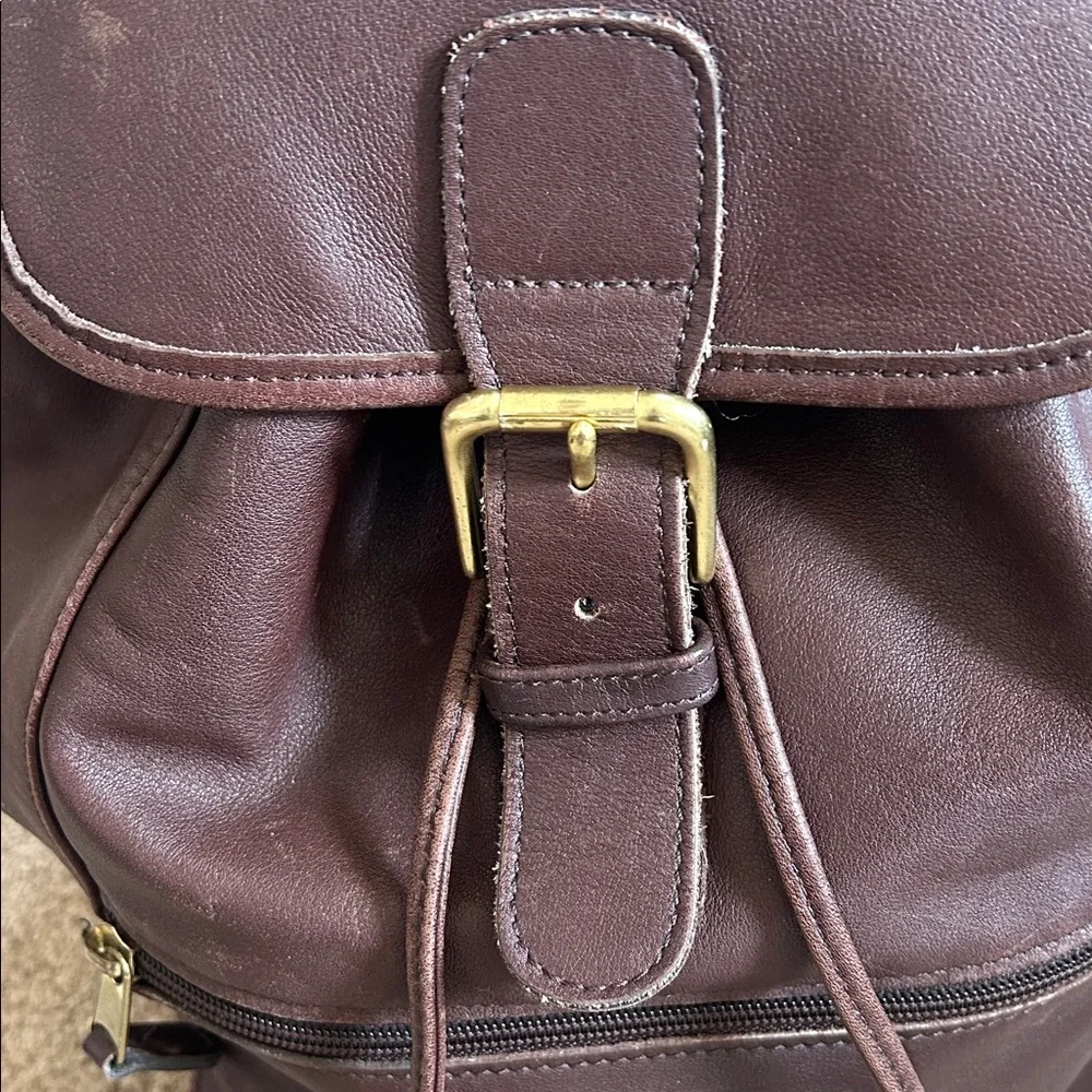 Coach Brown Leather Backpack - Picture 4 of 17